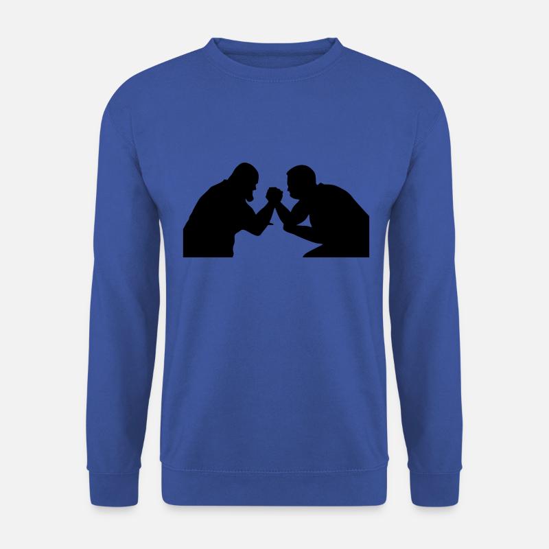 arm wrestling armdrücken silhouette - Unisex Pullover - Royalblau