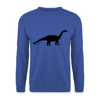Diplodocus de dinosaure silhouette - Sweat-shirt Unisexe - bleu royal - Devant - Alina (178cm) & Michal (187cm)
