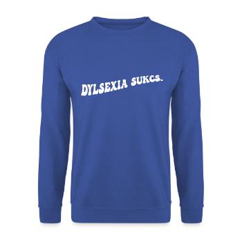 Legasthenie ist - Unisex Pullover - Royalblau - Vorne - Alina (178cm) & Michal (187cm)