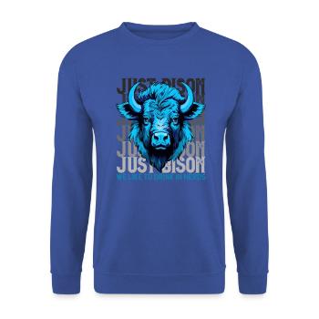 Only bison we like to drink in herds, humorous - Unisex Sweatshirt - royal blue - Front - Alina (178cm) & Michal (187cm)