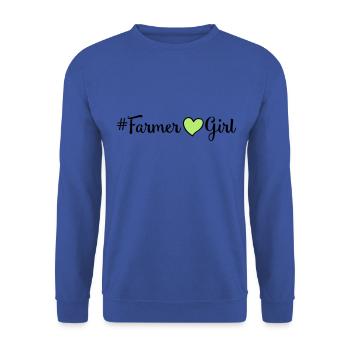 farmer heart girl saying peasant woman - Unisex Sweatshirt - royal blue - Front - Alina (178cm) & Michal (187cm)