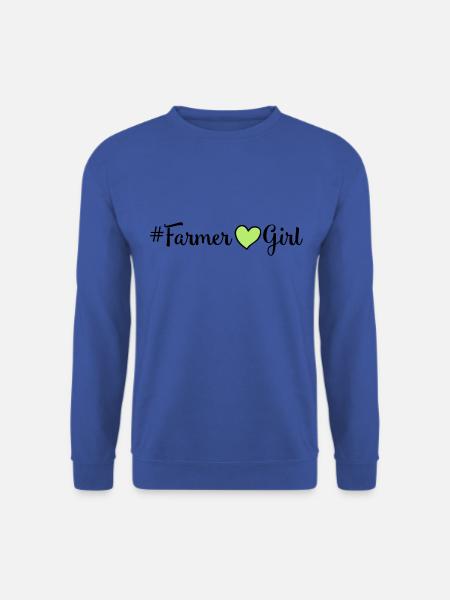 landwirtin herz mädchen spruch bäuerin - Unisex Pullover - Royalblau