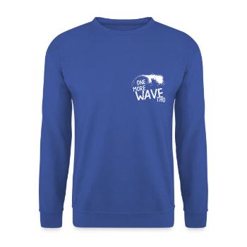 One more wave! Japanese Wave Surfer Vibe - Unisex Sweatshirt - royal blue - Front - Alina (178cm) & Michal (187cm)