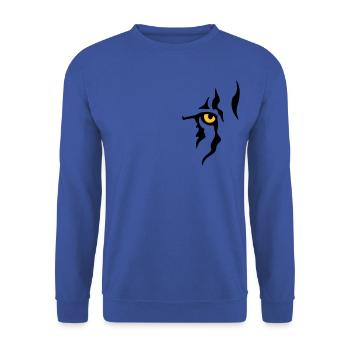 Œil de lion (droit) - Sweat-shirt Unisexe - bleu royal - Devant - Alina (178cm) & Michal (187cm)