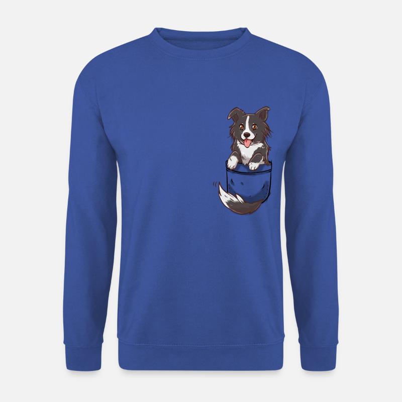 Taschen-niedlicher Border-Collie-Hund - Unisex Pullover - Royalblau