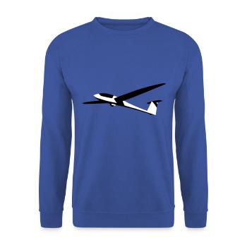 Segelflugzeug Segelfliegen Segelflieger Pilot - Unisex Pullover - Royalblau - Vorne - Alina (178cm) & Michal (187cm)