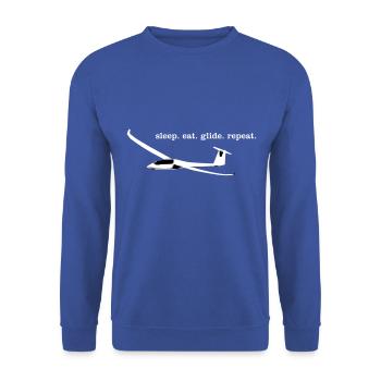 Planeur Planeur Planeur Planeur Pilote - Sweat-shirt Unisexe - bleu royal - Devant - Alina (178cm) & Michal (187cm)