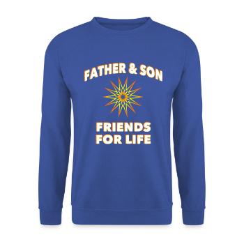 Father & son - Unisex Pullover - Royalblau - Vorne - Alina (178cm) & Michal (187cm)