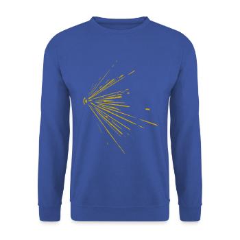 Sonnenstrahlen Explosion - Unisex Pullover - Royalblau - Vorne - Alina (178cm) & Michal (187cm)