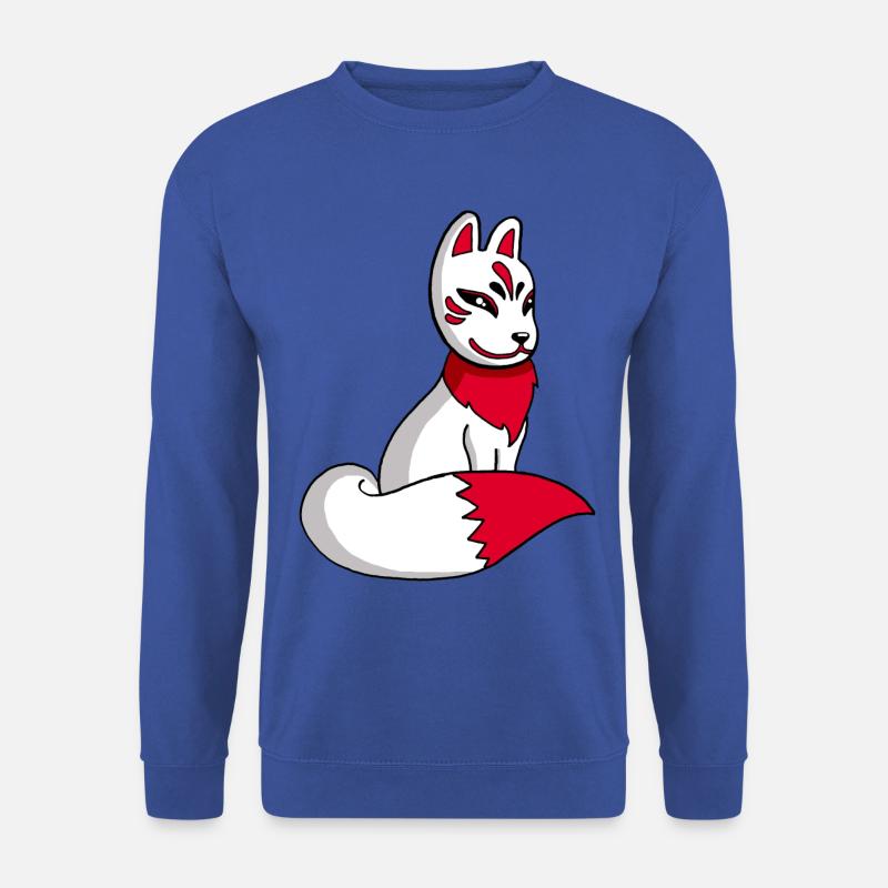 Kawaii Manga weißer Fuchs - Unisex Pullover - Royalblau