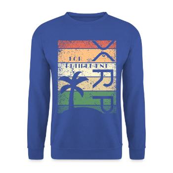 XRP Army Krypto Ripple Design - Unisex Pullover - Royalblau - Vorne - Alina (178cm) & Michal (187cm)