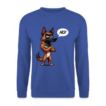 No Malinois Belgian Shepherd Malinois Owner - Unisex Sweatshirt - royal blue - Front - Alina (178cm) & Michal (187cm)