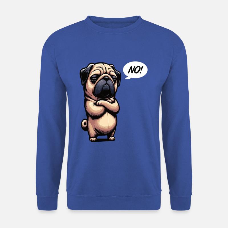 No Mops Möpse Mopsbesitzer Mopsliebhaber Mopshund - Unisex Pullover - Royalblau