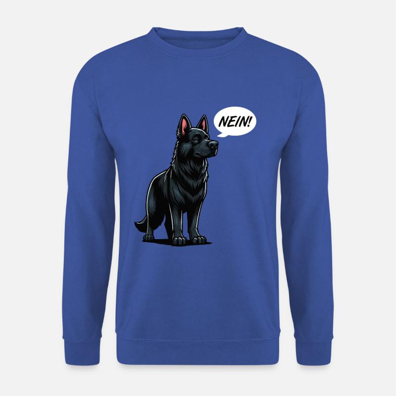 Nein Schwarzer Schäferhund Schäferhundbesitzer  - Unisex Pullover - Royalblau