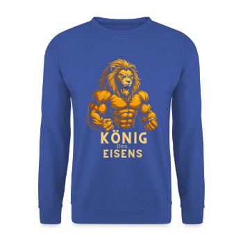 König des Eisens - Unisex Pullover - Royalblau - Vorne - Alina (178cm) & Michal (187cm)