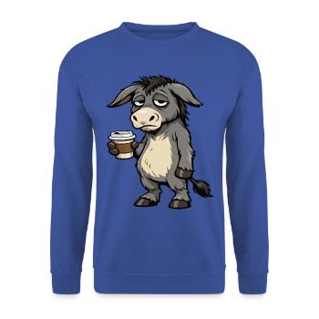 Esel Eselchen Eselhalter Muli Langohresel Muli - Unisex Pullover - Royalblau - Vorne - Alina (178cm) & Michal (187cm)