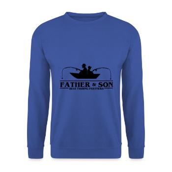 Father and Son Best Fishing Partners Pêche poisson - Sweat-shirt Unisexe - bleu royal - Devant - Alina (178cm) & Michal (187cm)