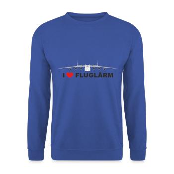 Flugzeug Pilot Flieger Antonov AN225 - Unisex Pullover - Royalblau - Vorne - Alina (178cm) & Michal (187cm)