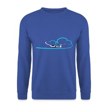 Glider Gliding Gliding Gliding Glider - Unisex Sweatshirt - royal blue - Front - Alina (178cm) & Michal (187cm)