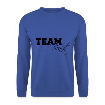 Junggesellinnenabend JGA Team Braut Hochzeit - Unisex Pullover - Royalblau - Vorne - Alina (178cm) & Michal (187cm)