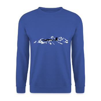 Pilote de planeur planeur volant pilote de planeur - Sweat-shirt Unisexe - bleu royal - Devant - Alina (178cm) & Michal (187cm)