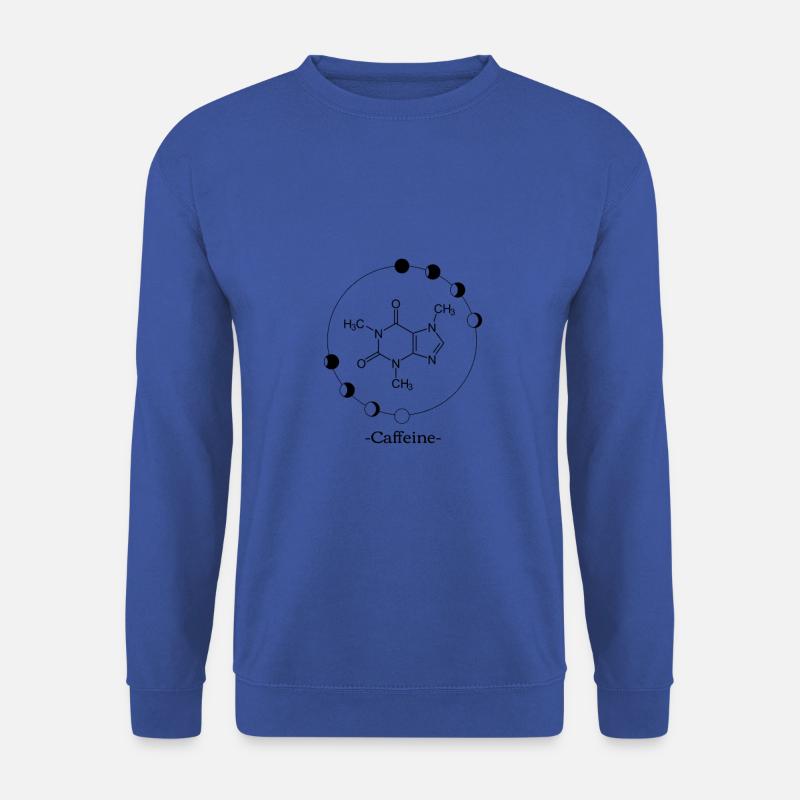 Caffeine molecule with outline - Unisex Sweatshirt - royal blue