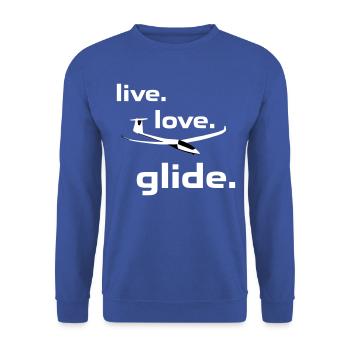 Gliding Glider Glider Gliding Glider - Unisex Sweatshirt - royal blue - Front - Alina (178cm) & Michal (187cm)