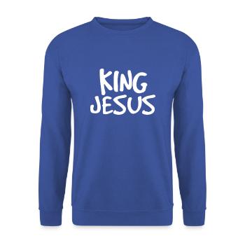 Roi jésus - Sweat-shirt Unisexe - bleu royal - Devant - Alina (178cm) & Michal (187cm)