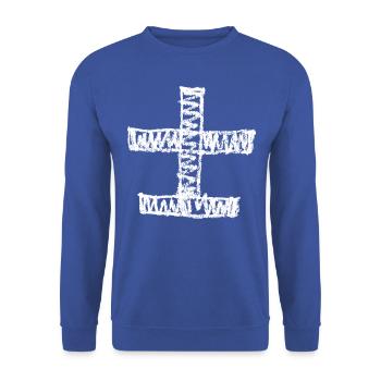 Samurai (Kanji Alt) Characters JAPANESE - Unisex Sweatshirt - royal blue - Front - Alina (178cm) & Michal (187cm)