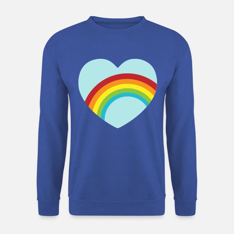 Hellblaues Regenbogen Herz / blue rainbow heart - Unisex Pullover - Royalblau