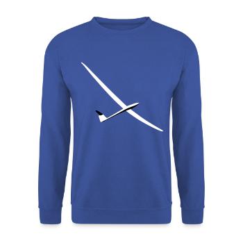 Segelflugzeug Segelfliegen Segelflieger Pilot - Unisex Pullover - Royalblau - Vorne - Alina (178cm) & Michal (187cm)