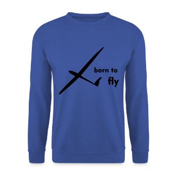 Glider Glider Glider Pilot Pilot - Unisex Sweatshirt - royal blue - Front - Alina (178cm) & Michal (187cm)
