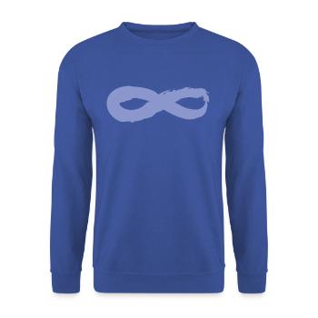 Yoga Zen Infinity Sign Blueberry - Unisex Sweatshirt - royal blue - Front - Alina (178cm) & Michal (187cm)