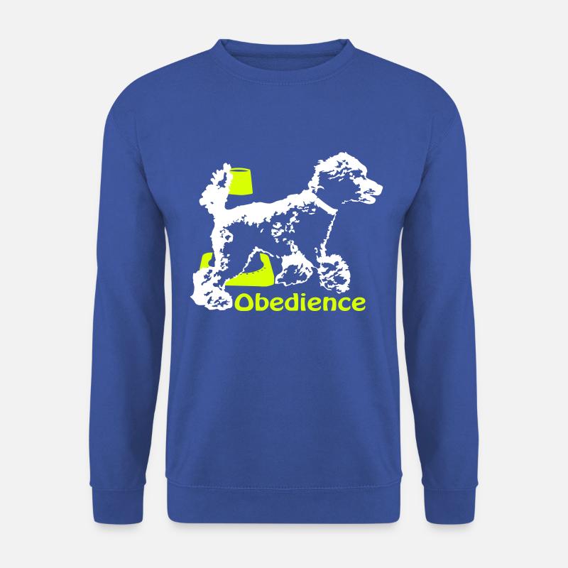 Obedience Kleinpudel umrundet Pylo - Unisex Pullover - Royalblau