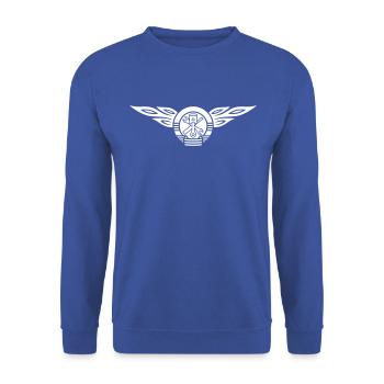 Car flames crest 1c - Unisex Sweatshirt - royal blue - Front - Alina (178cm) & Michal (187cm)