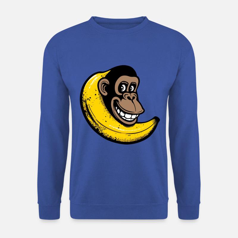 Affe fusioniert mit Banane - Unisex Pullover - Royalblau