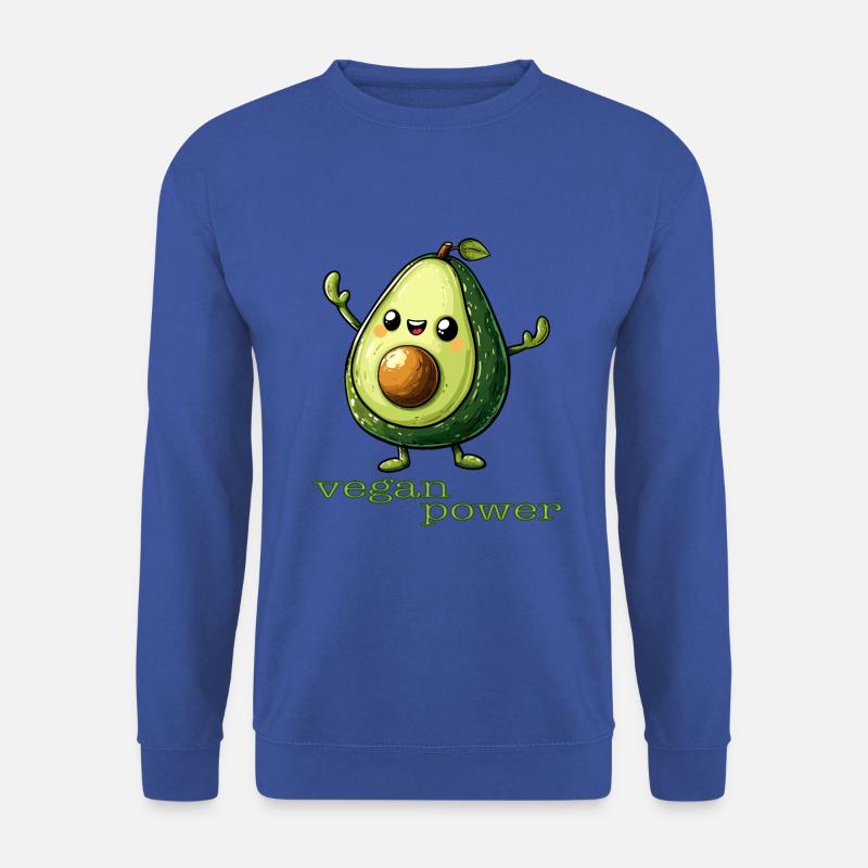 vegan power - avocado - Unisex Pullover - Royalblau