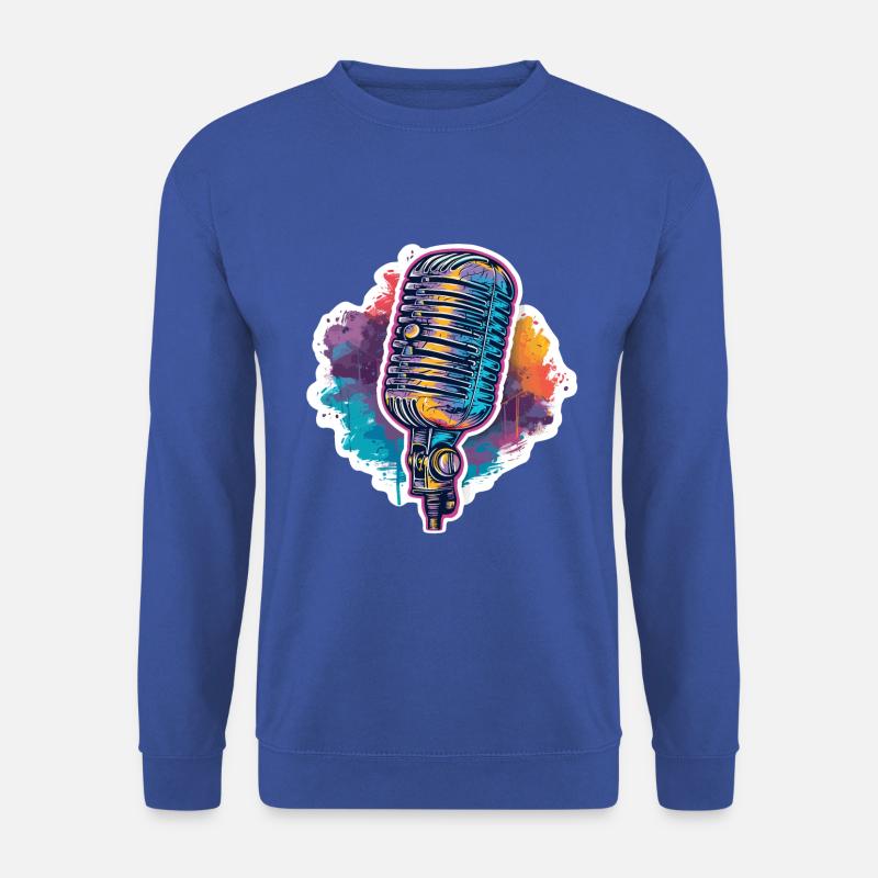 Microphone in retro look - Unisex Sweatshirt - royal blue