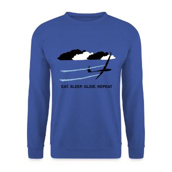 Segelflugzeug Segelfliegen Segelflieger Pilot - Unisex Pullover - Royalblau - Vorne - Alina (178cm) & Michal (187cm)