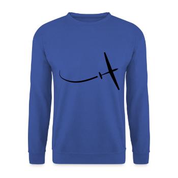 Glider Gliding Glider Glider Pilot Pilot - Unisex Sweatshirt - royal blue - Front - Alina (178cm) & Michal (187cm)