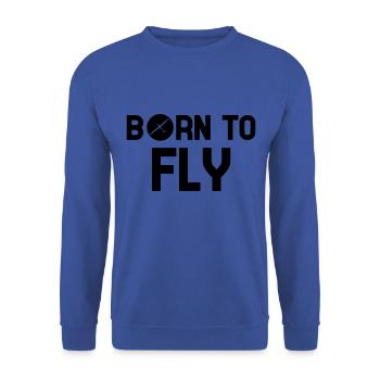 Glider Glider Glider Pilot Pilot - Unisex Sweatshirt - royal blue - Front - Alina (178cm) & Michal (187cm)