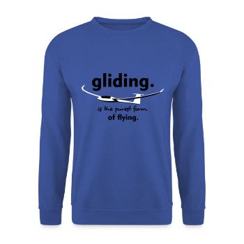 Glider Gliding Gliding Gliding Glider - Unisex Sweatshirt - royal blue - Front - Alina (178cm) & Michal (187cm)