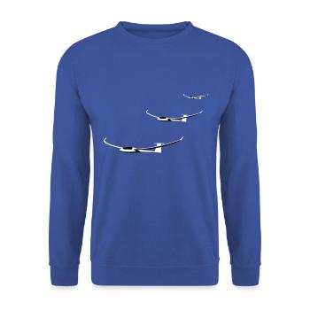 Glider Gliding Glider Glider Pilot Pilot - Unisex Sweatshirt - royal blue - Front - Alina (178cm) & Michal (187cm)
