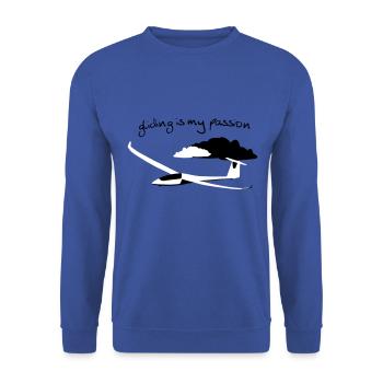 Glider Gliding Gliding Gliding Glider - Unisex Sweatshirt - royal blue - Front - Alina (178cm) & Michal (187cm)