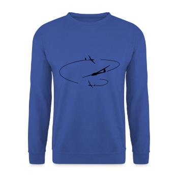 Planeur Vol à voile Planeur - Sweat-shirt Unisexe - bleu royal - Devant - Alina (178cm) & Michal (187cm)