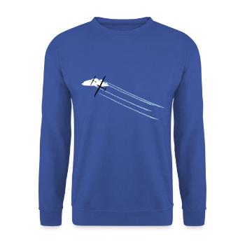 Segelflugzeug Segelfliegen Segelflieger Pilot - Unisex Pullover - Royalblau - Vorne - Alina (178cm) & Michal (187cm)