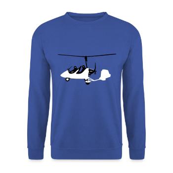 gyrocopter Tragschrauber Pilot Ultraleichtflugzeug - Unisex Pullover - Royalblau - Vorne - Alina (178cm) & Michal (187cm)