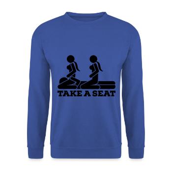 Take place - Threesome - Position - Pictogram - Unisex Sweatshirt - royal blue - Front - Alina (178cm) & Michal (187cm)