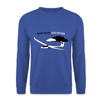 Glider Gliding Gliding Gliding Glider - Unisex Sweatshirt - royal blue - Front - Alina (178cm) & Michal (187cm)