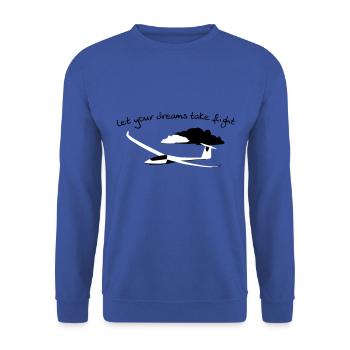 Glider Gliding Gliding Gliding Glider - Unisex Sweatshirt - royal blue - Front - Alina (178cm) & Michal (187cm)
